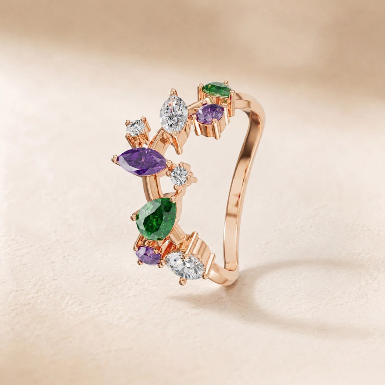 Happy Sunkiss Diamond Earring in 18K Yellow Gold & malachite