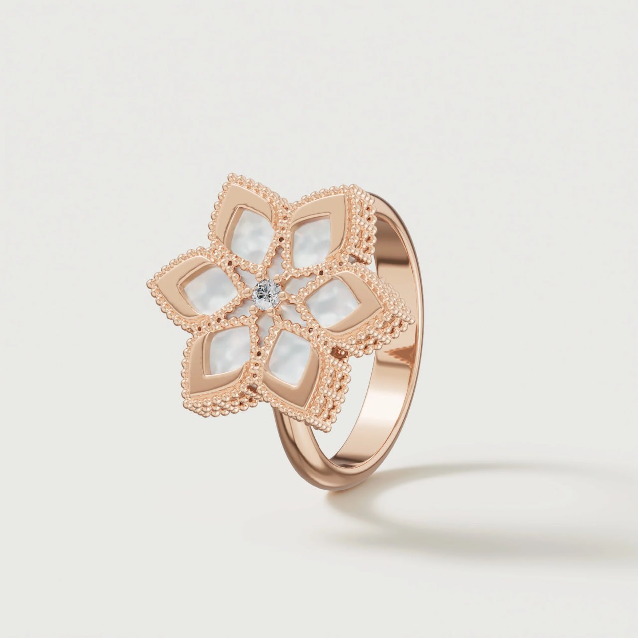 Di Mare Diamond Ring in 18K Rose Gold