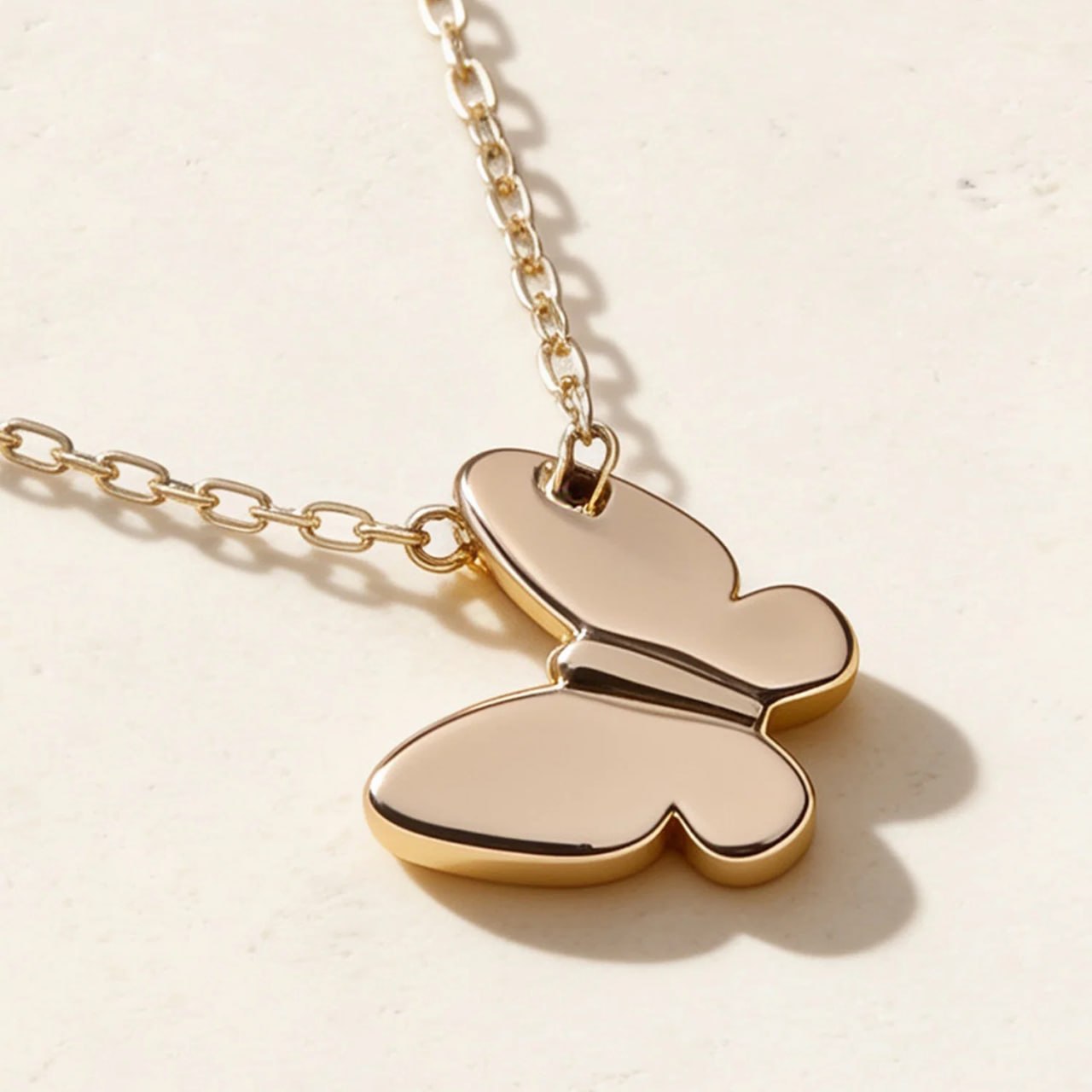 Canna Necklace in 18K Yellow & Rose Gold