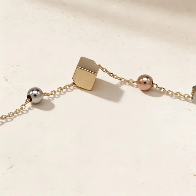 Cubes-1 Bracelet in 18K Gold