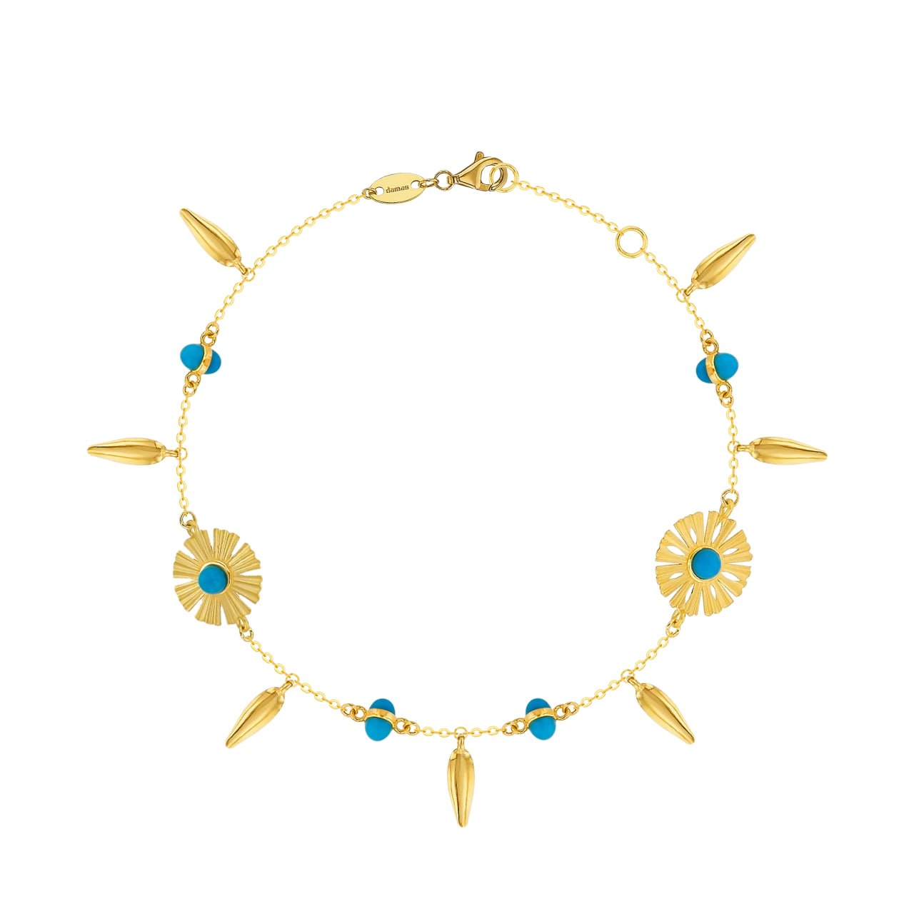 Sunkiss Turquoise Bracelet in 18K Yellow Gold