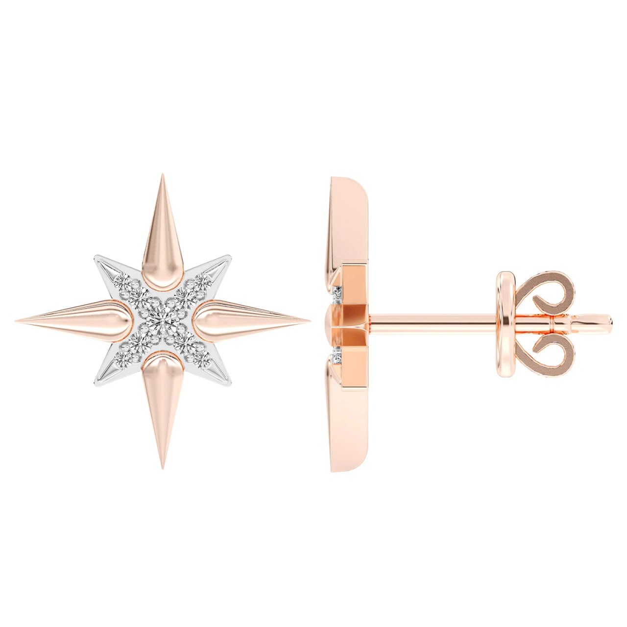 Diamond Earring in 18K Rose Gold