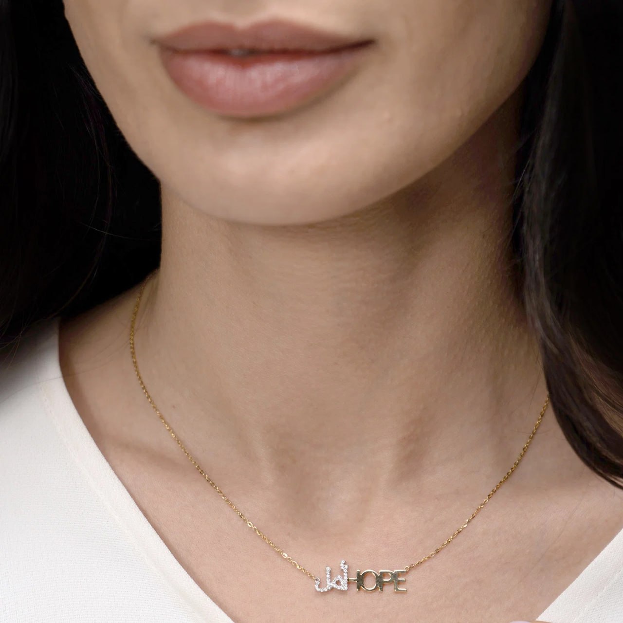 Diamond Necklace in 18K Yellow Gold